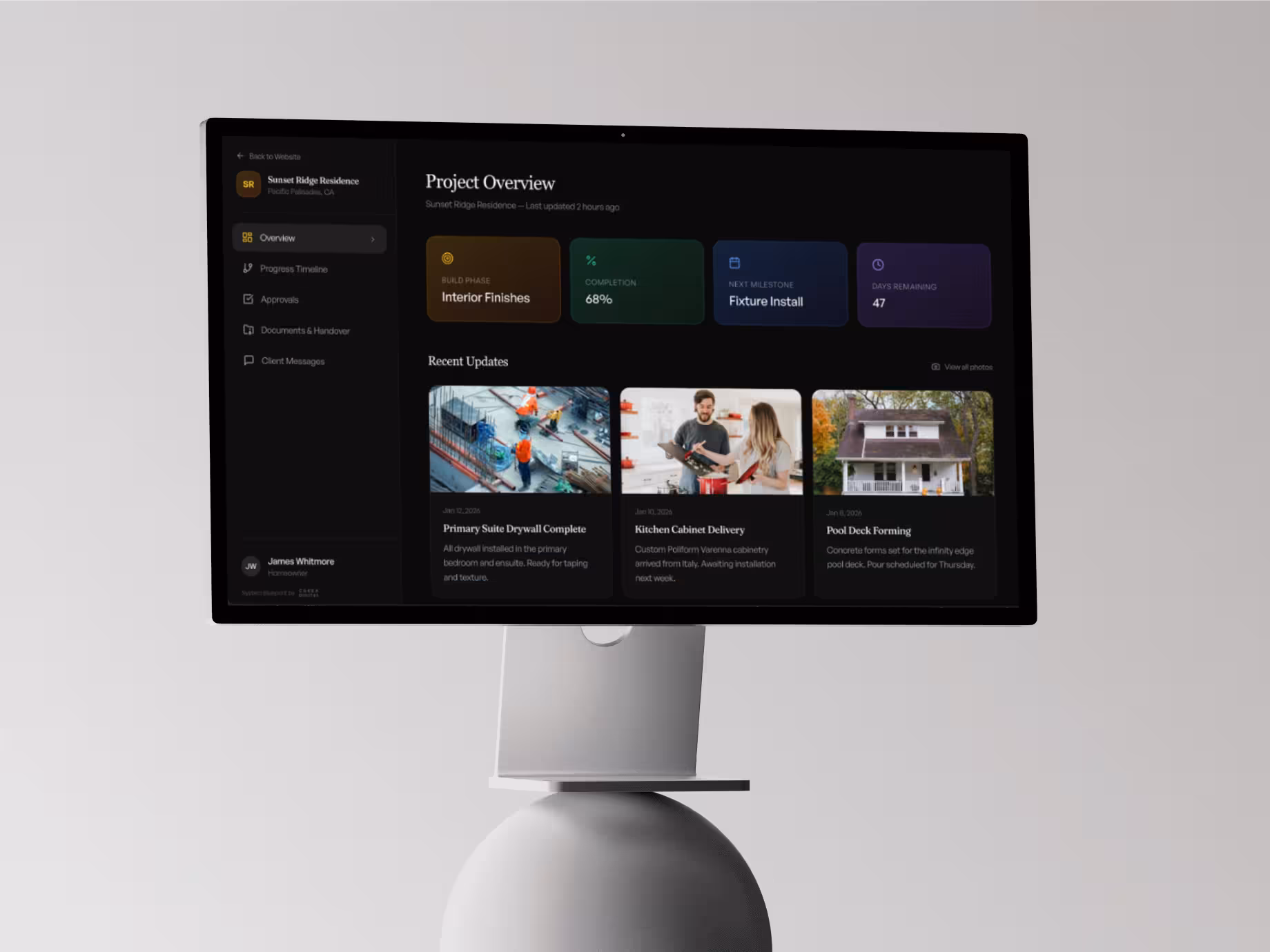Project Intelligence & Handover Portal prototype preview