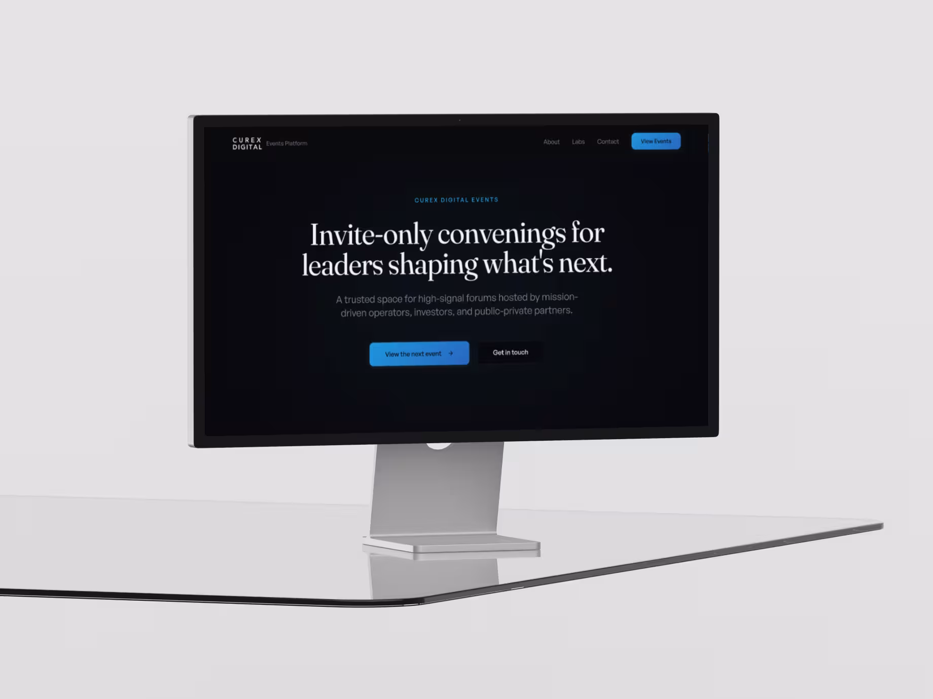 CureX Digital Events platform interface preview